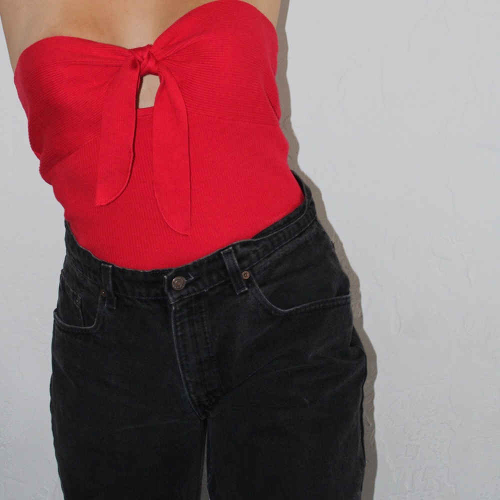 Red tube top